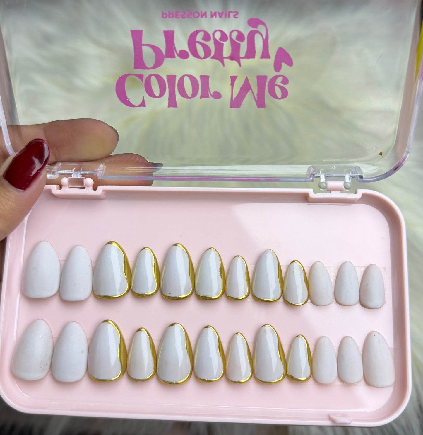 Gold Gilded Nails Exude